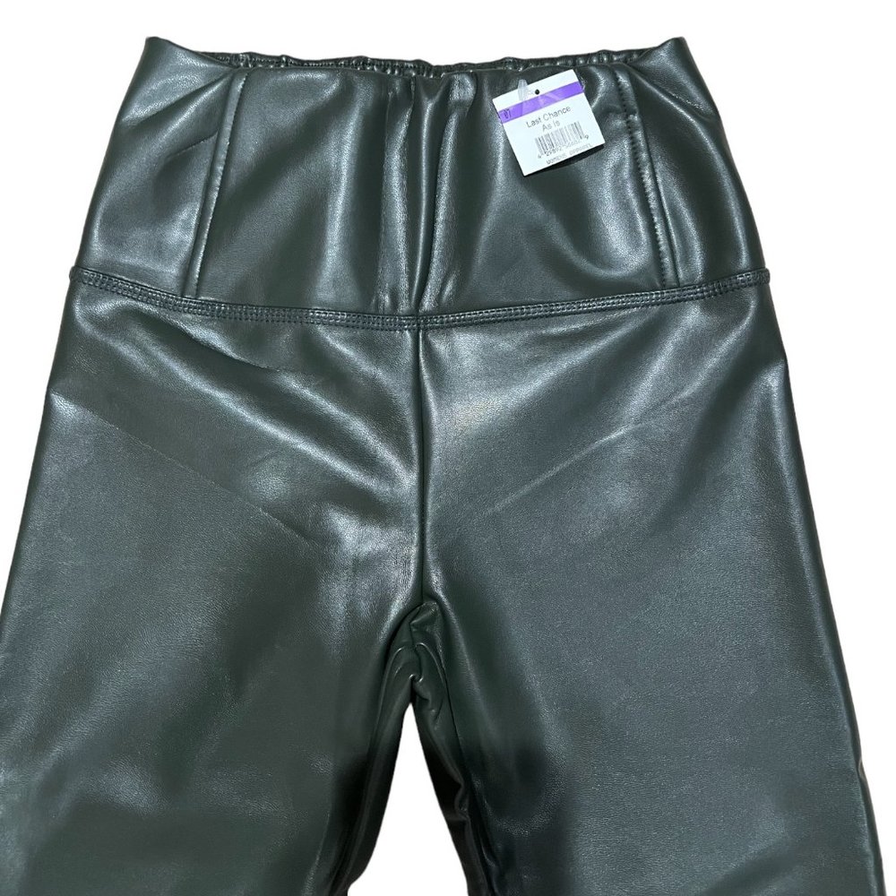La Classe Couture Faux Leather Leggings Pants Olive/Green Size XSmall - Picture 6 of 6